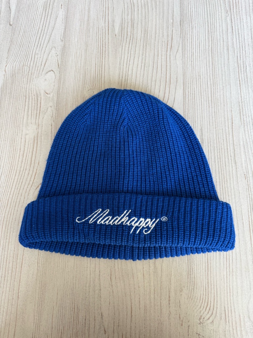Madhappy Cobalt Blue Ribbed Fold Beanie
